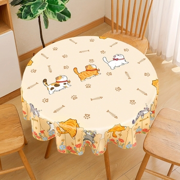 Jednokratni stolni ubrus s crtanim mačkom, materijal tkanina, debljina 1, moguć tisak logotipa, prilagodba