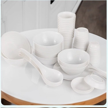 Jednokratni set posuđa od pšenične slame: zdjelice i štapići za jelo, kineski stil, 20 paketa u kutiji