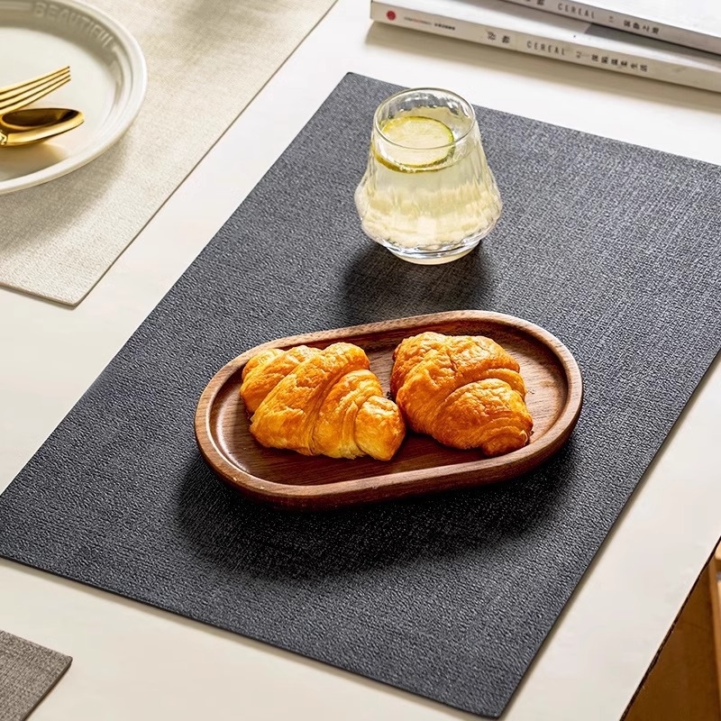 Kožni podmetač za stol, nordijski stil, kvadratni oblik, jednobojna, Longyao, proljeće 2025 izlazak