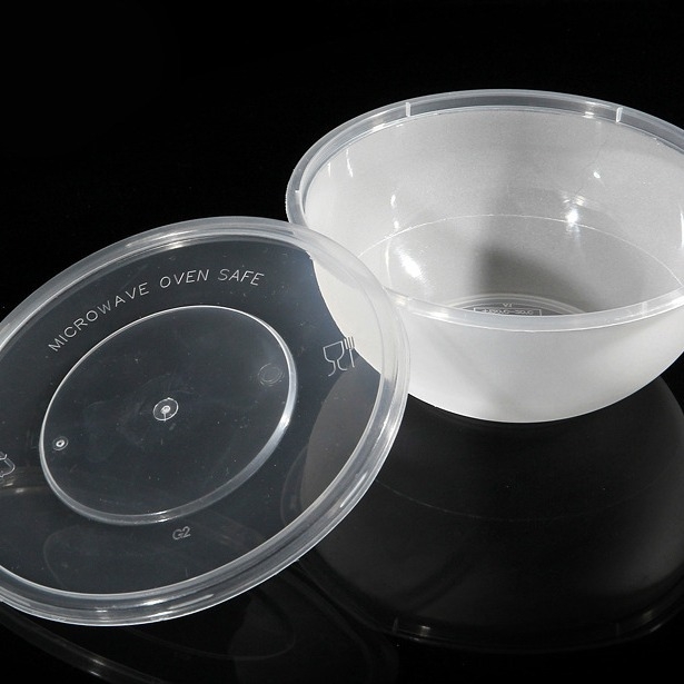 Пластмасова матова купа за Eight-Treasure Rice за бързо хранене, 650 ml капацитет, микровълнова безопасна, печат на лого, персонализируема