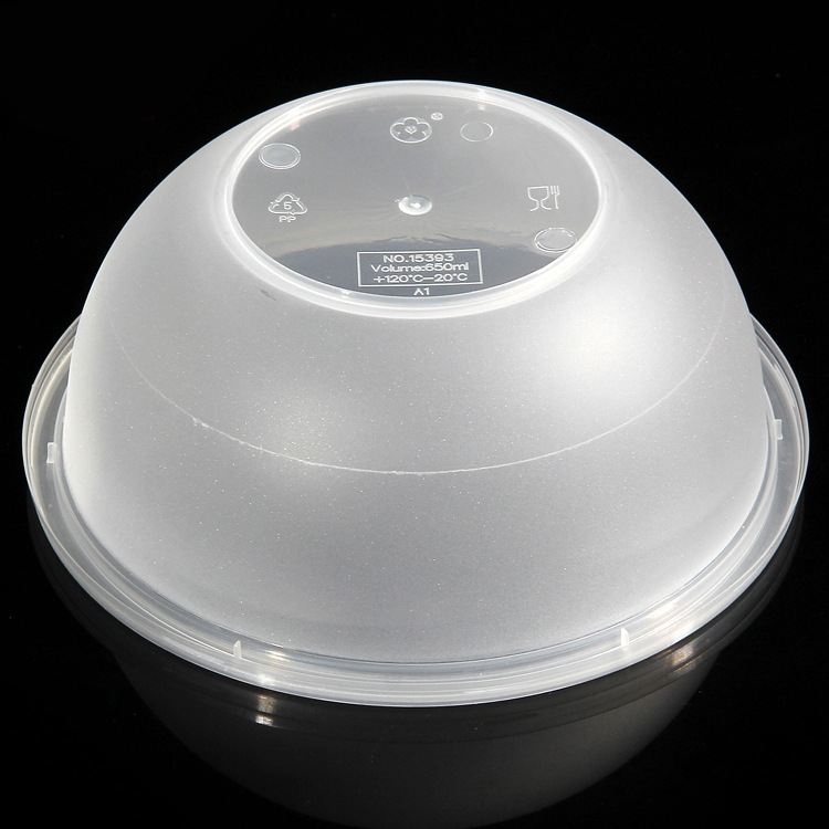 Пластмасова матова купа за Eight-Treasure Rice за бързо хранене, 650 ml капацитет, микровълнова безопасна, печат на лого, персонализируема