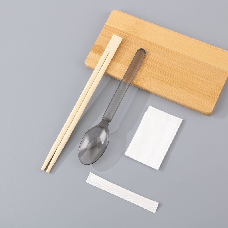 Μίας χρήσης ξυλάκια για φαγητό — σετ τεσσάρων τεμαχίων, Ναν Μπαμπού, βιοδιασπώμενα, ασφαλή σε φούρνο μικροκυμάτων, λογότυπο κατά παραγγελία