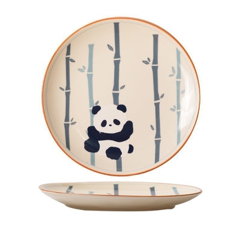 Panda porculanski set zdjela i tanjura od porculana, ručno crtani dizajn ispod glazure, mikrovalna sigurna, lansiranje 2025.