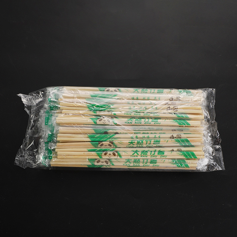 Μίας χρήσεως ξυλάκια μπαμπού για συσκευασία εστιατορίου take-out, ατομικά τυλιγμένα, υγιεινά, μη κατάλληλα για φούρνο μικροκυμάτων, βιοδιασπώμενα.
