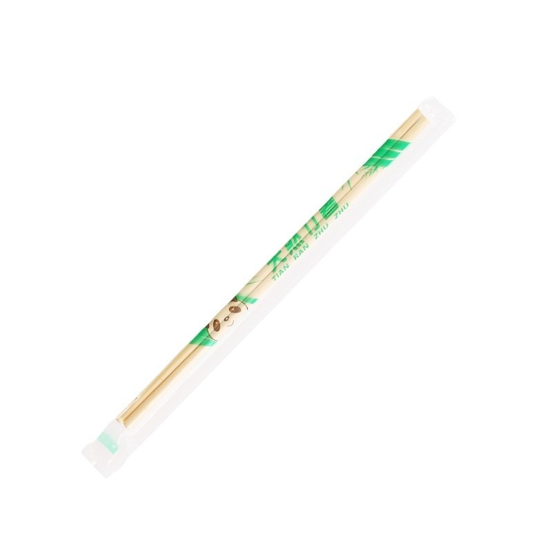 Μίας χρήσεως ξυλάκια μπαμπού για συσκευασία εστιατορίου take-out, ατομικά τυλιγμένα, υγιεινά, μη κατάλληλα για φούρνο μικροκυμάτων, βιοδιασπώμενα.