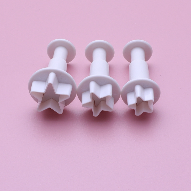 Geometrijska forma za fondant – potisna gravura, ABS, oblici srca, kruga i petokrake zvjezdice