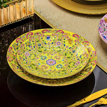 Костен порцеланов чиния за хранене – неравна форма, подглазурно багрене, микровълнова безопасна, над 45% костна пепел