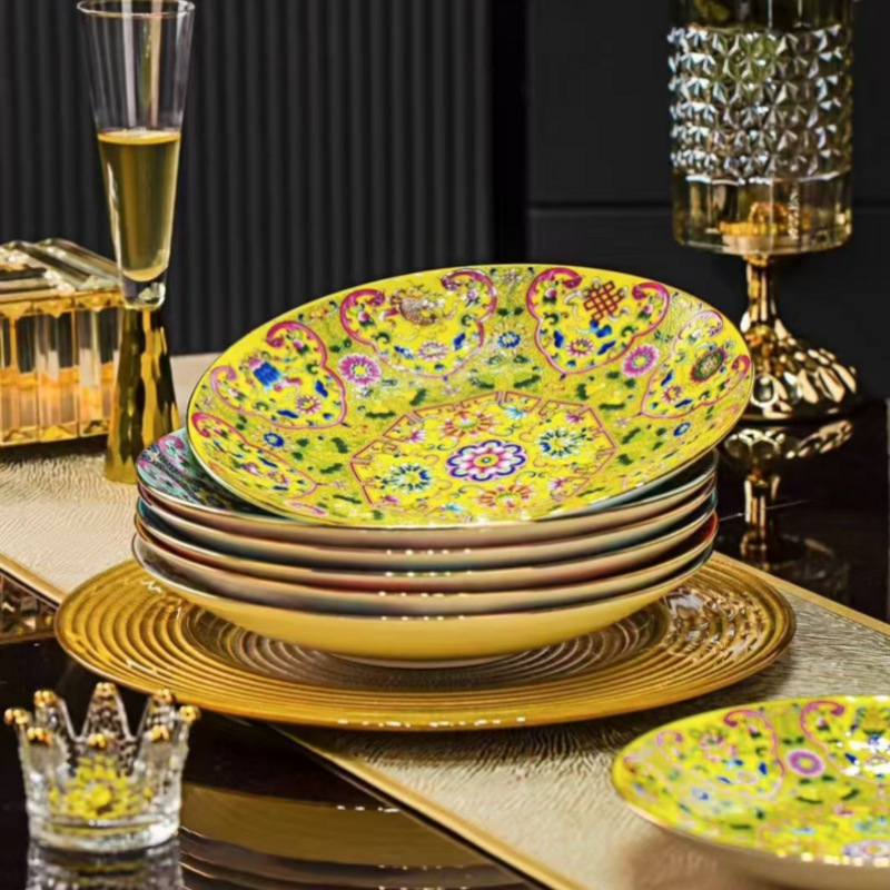 Костен порцеланов чиния за хранене – неравна форма, подглазурно багрене, микровълнова безопасна, над 45% костна пепел