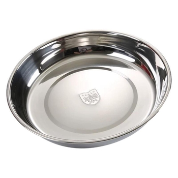 Неръждаема стомана чиния, кръгла, модерен стил, подходяща за хотели и хранене, микровълнова безопасна