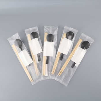 Σετ μιας χρήσης ξυλάκια και σετ αμερικανικών κουταλιών, μπαμπού για takeout, Jiayu μάρκα, προέλευση Zhejiang, υλικό μπαμπού, ασφαλές για φούρνο μικροκυμάτων, βιοδιασπάσιμο