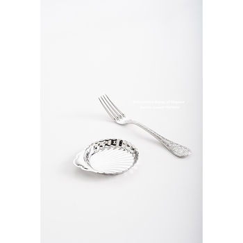 Плодова чиния от неръждаема стомана с форма на раковина – Нордически стил, неравна форма, не е подходяща за микровълнова печка