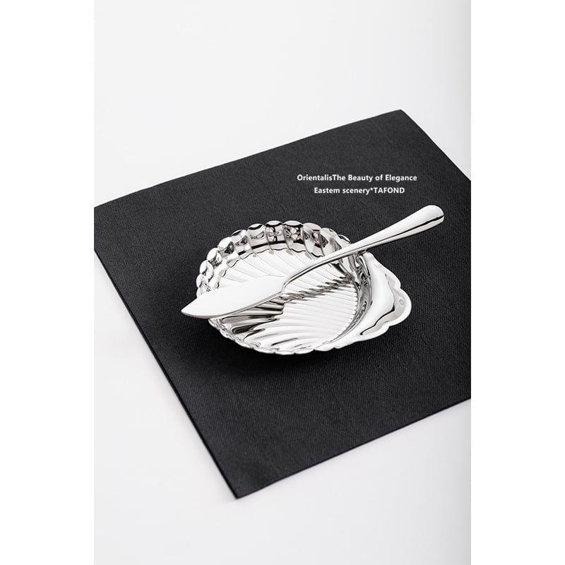 Плодова чиния от неръждаема стомана с форма на раковина – Нордически стил, неравна форма, не е подходяща за микровълнова печка