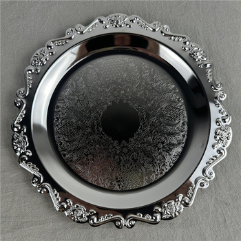 Десертна тава от неръждаема стомана, стил лукс ретро, проп за снимки без лого, подходящ подарък за колега