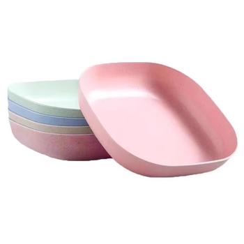 Чиния за закуски от оризова люспа, Nordic стил, печат на лого наличен, подходящ подарък за колеги на конференции