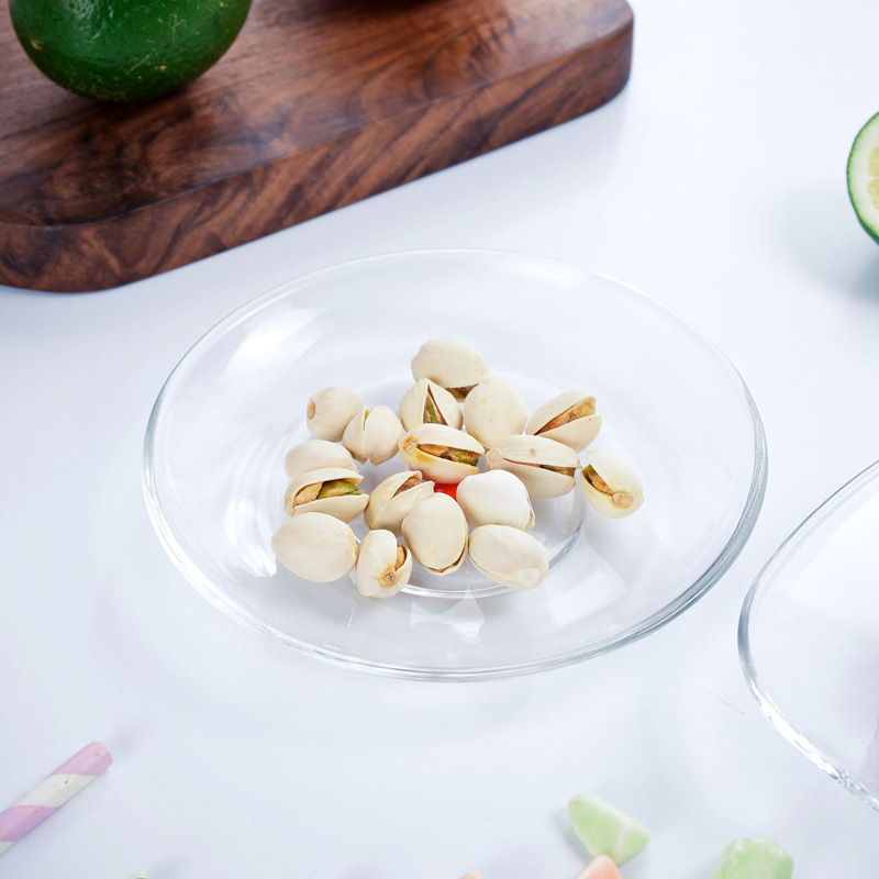 Стъклена чиния за плодове с пеперудена форма – прозрачна, модерна минималистична сервираща чиния