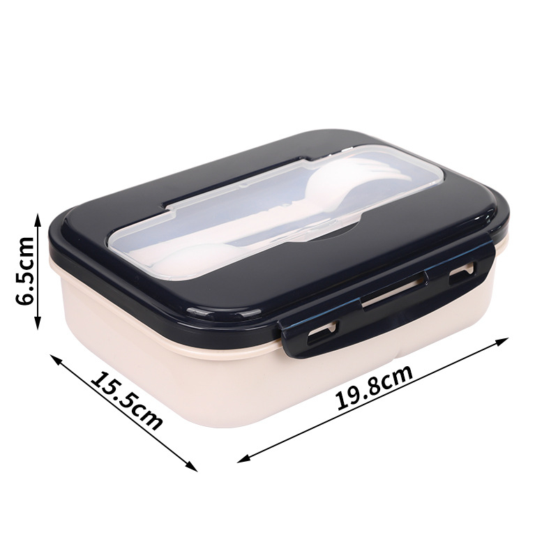 Bento kutija za ručak, kompatibilna s mikrovalnom pećnicom, izolirana, s više pretinaca, 800–1000 ml, plastična