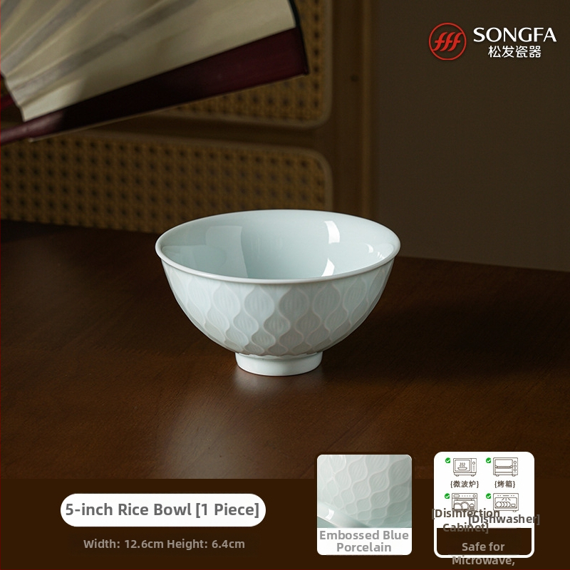Songfa porcelan underglaze celadon pod glazurom set zdjela i tanjura za kućnu upotrebu, 2025 novi model, idealan za novi dom