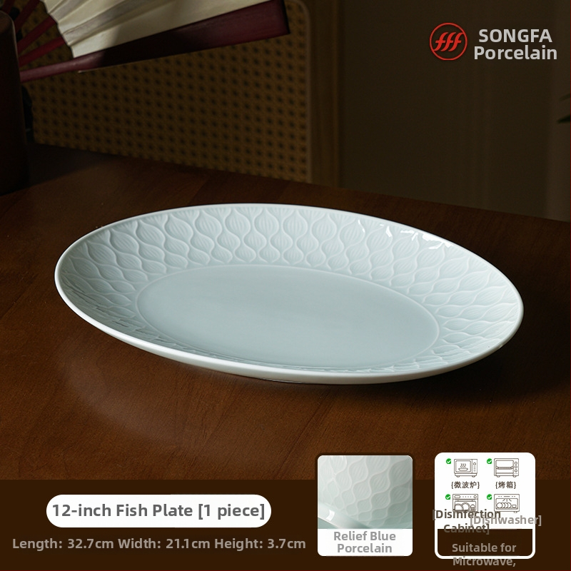 Songfa porcelan underglaze celadon pod glazurom set zdjela i tanjura za kućnu upotrebu, 2025 novi model, idealan za novi dom