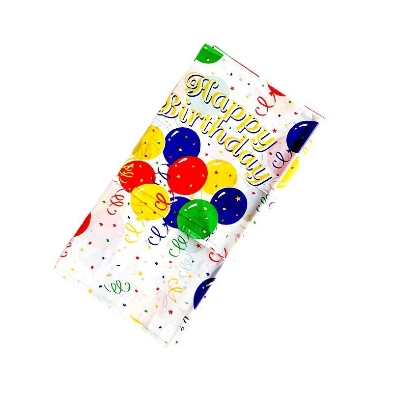 PEVA jednokratni stolnjak za balonsku zabavu, kvadratni, 137 × 274 cm, dekor za dječju rođendansku proslavu