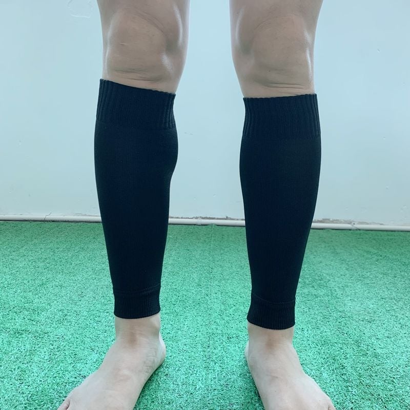 Футболни чорапи с протектор за подбедрица, полиестерно влакно, дължина до средната част на подбедрицата, защита на долната част на крака, лег гардове за тренировки и футбол