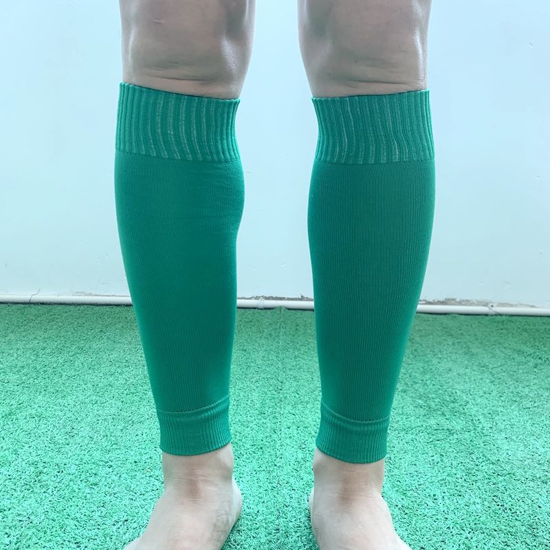 Футболни чорапи с протектор за подбедрица, полиестерно влакно, дължина до средната част на подбедрицата, защита на долната част на крака, лег гардове за тренировки и футбол