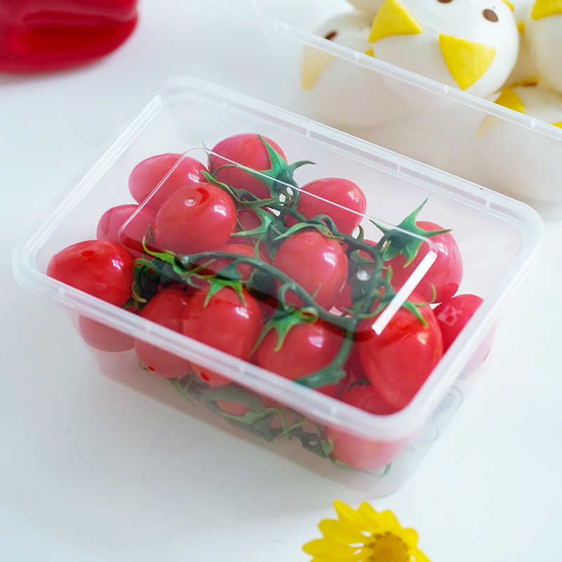 Jednokratna pravokutna plastična kutija za obrok s poklopcem, 8 komada u pakiranju, pogodna za mikrovalnu.