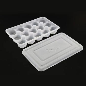 Jednokratna plastična kutija za obrok s 15 odjeljaka i poklopcem, za svježe wontone, knedle i tangyuan