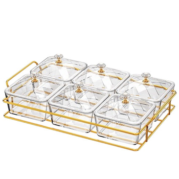 Tavă rotativă din plastic, cu mai multe niveluri, în stil Nordic, pentru preparate fierbinți și garnituri