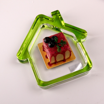 Стъклен поднос за плодове Flevents, прост стил, първо качество