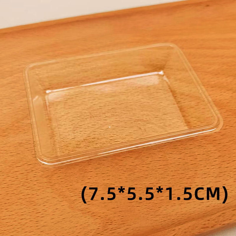 Egyszer használatos műanyag tál, átlátszó, 200 darabos csomag, modern minimalist dizájn