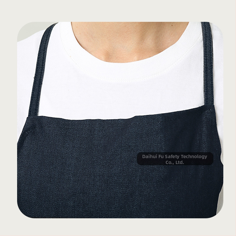 Džínsová zástera na zváranie s vreckom, pevná, odolná voči opotrebeniu a znečisteniu