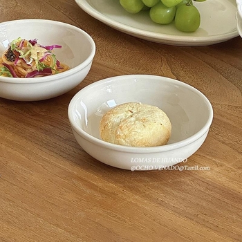 Vas oval de porțelan pentru sosuri și dipuri – stil minimalist, model monocrom, potrivit pentru sosuri, dipuri, ulei pentru hot pot și oțet, deserturi