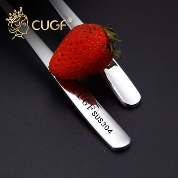 Furculiță pentru fructe, oțel inoxidabil 304, stil occidental, suprafață lustruită oglinditoare, marcă Cugf/Chef Guifei