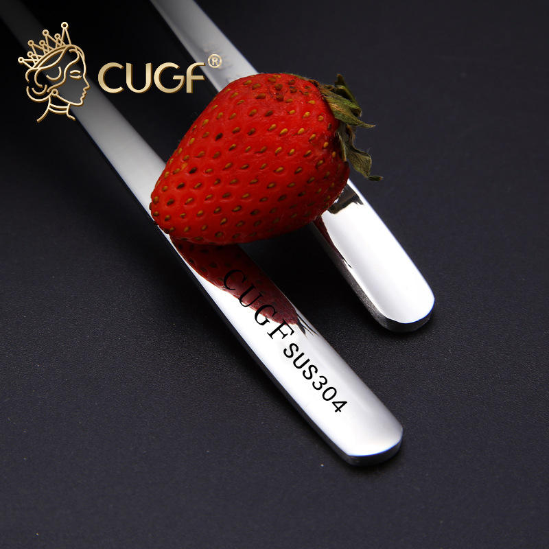 Furculiță pentru fructe, oțel inoxidabil 304, stil occidental, suprafață lustruită oglinditoare, marcă Cugf/Chef Guifei