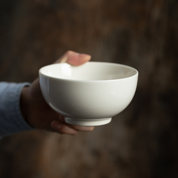 Porcelanska zdjela za rižu i juhu, okruglog oblika, sigurna za mikrovalnu pećnicu, jednofarban dizajn, modern minimalistički stil