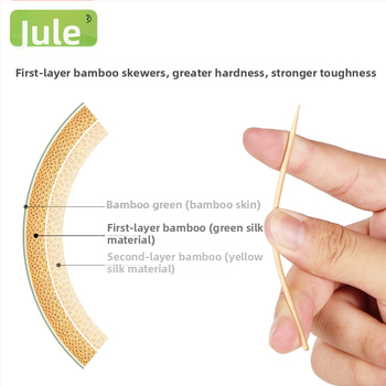 Bambusové špízky na ovocie v krabičke, Bamboo Jule, jednobarevné, pre dospelých