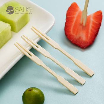 Set tacâmuri pentru fructe de unică folosință - bambus, stil simplu, 200 bucăți, calitate de întâi