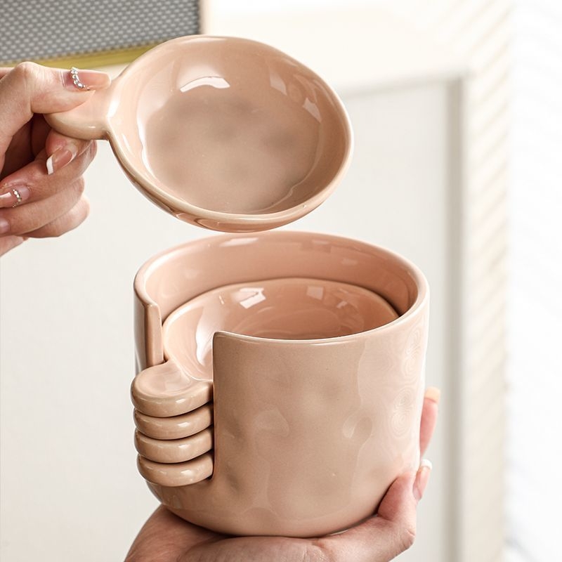 Керамична чиния за сос със комплект за съхранение, кръгла форма, едноцветен дизайн, модерен минимализъм, без микровълнова