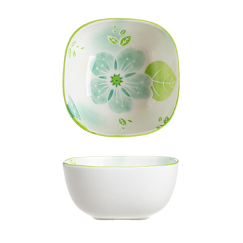 3-компонентни порцеланови купички за сосове в японски стил, карикатурен принт, неравна форма, подходящи за микровълнова, подглазурно покритие