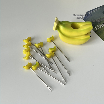 Sada vidličiek na ovocie z nehrdzavejúcej ocele, Ins štýl, svieži a roztomilý dizajn