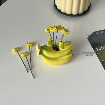 Sada vidličiek na ovocie z nehrdzavejúcej ocele, Ins štýl, svieži a roztomilý dizajn