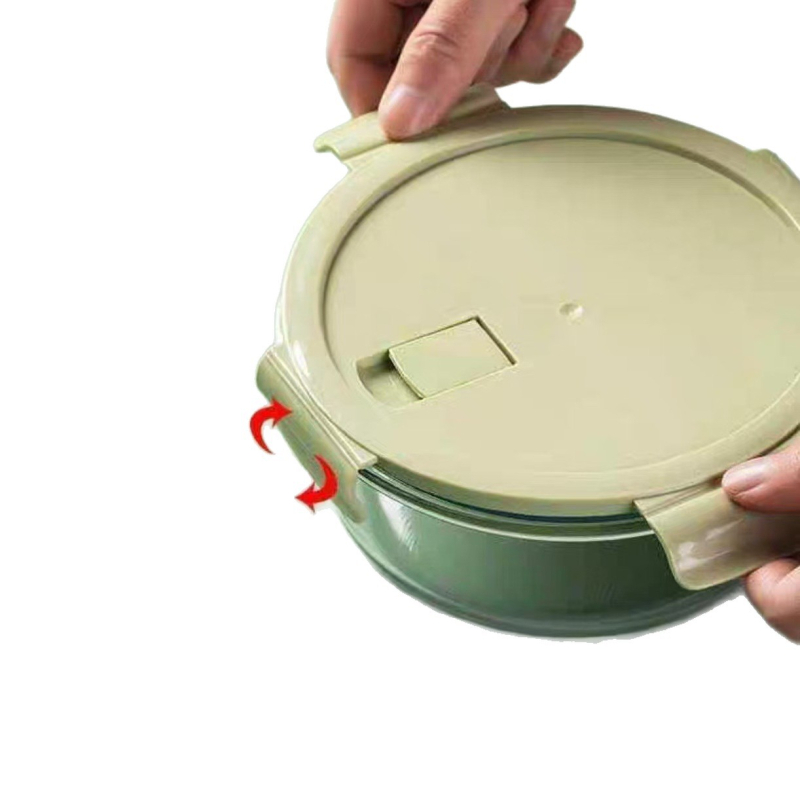 Langjie Kružni stakleni poklop za kutiju za ručak, mikrovalna sigurnost, 800–1000 ml, visoko borosilikatno staklo, prilagodljivo s logotipom