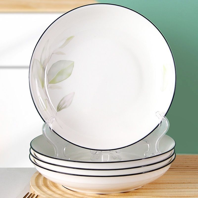 Baichuang porcelanske tanjuri, set od 10 komada, promjer 18 cm, cvjetni uzorak, kineskog stila posuđe za stol