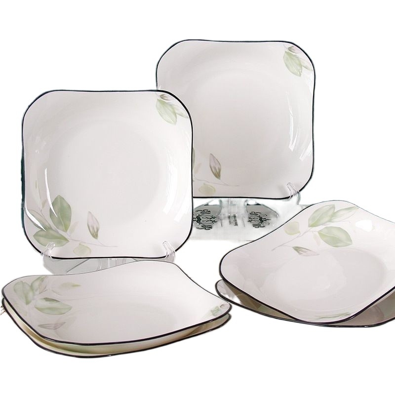 Baichuang porcelanske tanjuri, set od 10 komada, promjer 18 cm, cvjetni uzorak, kineskog stila posuđe za stol