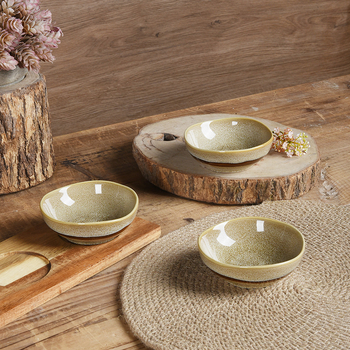 Керамична кръгла чиния – ретро стил, подходяща за микровълнова печка, за хотели и ресторанти, от Kakel