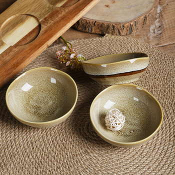 Керамична кръгла чиния – ретро стил, подходяща за микровълнова печка, за хотели и ресторанти, от Kakel