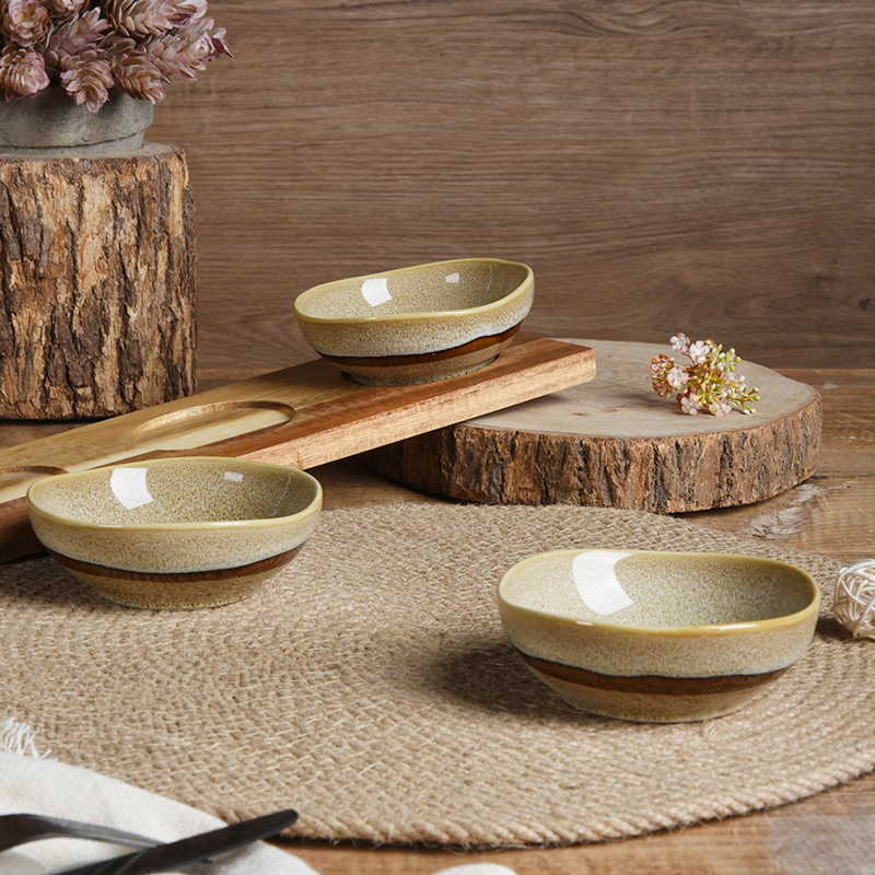 Керамична кръгла чиния – ретро стил, подходяща за микровълнова печка, за хотели и ресторанти, от Kakel