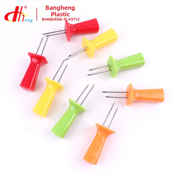 DHENG Ovocná vidlička s PP rukoväťou a nehrdzavejúcimi hrotmi — vonkajšie grilovanie, model DH-D10