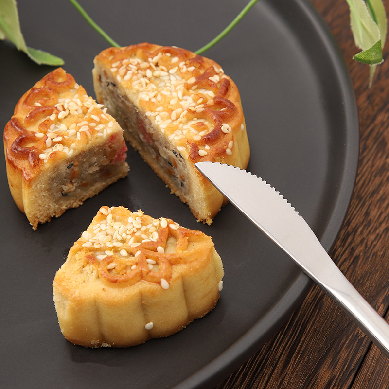 Комплект прибори от неръждаема стомана за Mooncake и десерт, включва плодова вилка с две зъба, огледално полирани повърхности, възможност за персонализация, марка Kai baishun