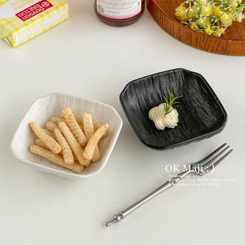 Keramičke četvrtaste tanjuriće za umake, japanski stil, nordijski minimalistički dizajn, pogodno za mikrovalnu